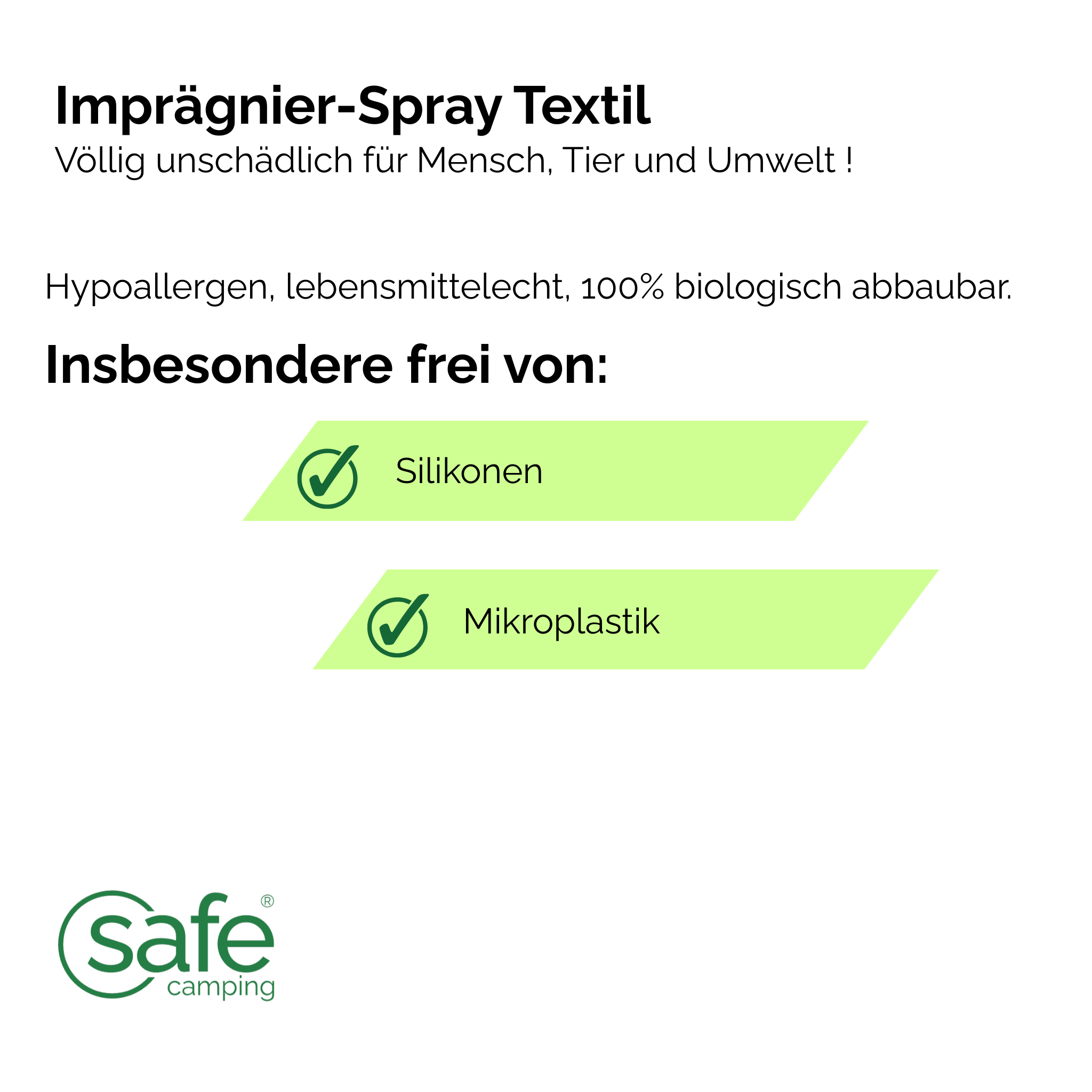SAFE CAMPING Imprägnier-Spray Textil / Textile Impregnation Spray – Bild 3