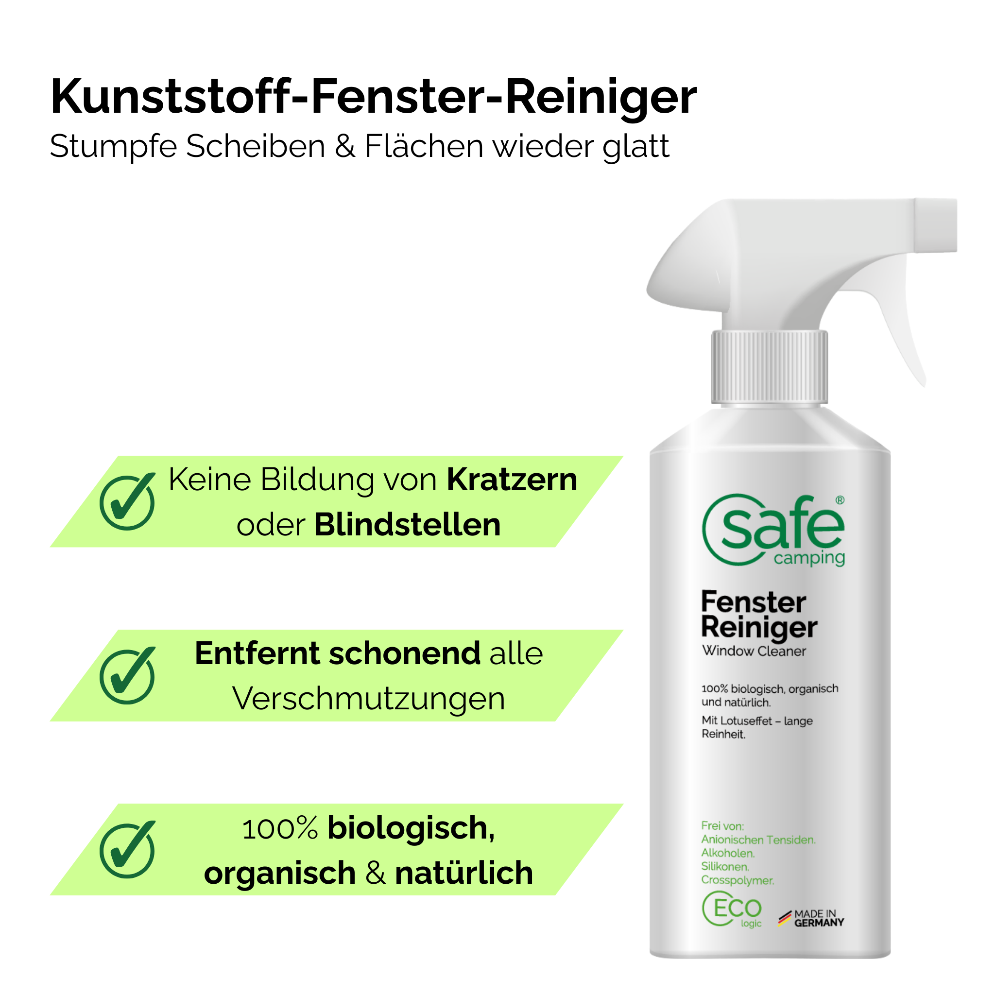 SAFE CAMPING Kunststoff-Fenster-Reiniger / Plastic Window Cleaner – Bild 3